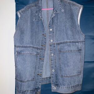 Denim Sleeveless Vest